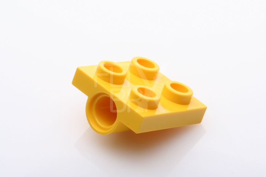 2x2 Achsplatte mit 1 Pinloch gelb