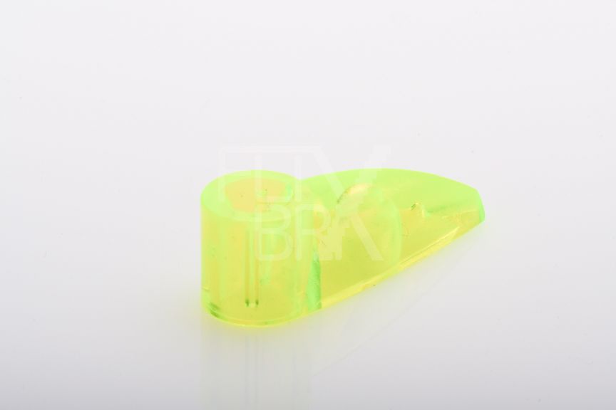 1x3 Bionicle Keil mit Achsenloch transparent-neongelb