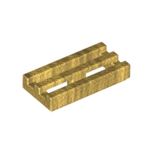 1x2 Gitterfliese Grille pearl-gold