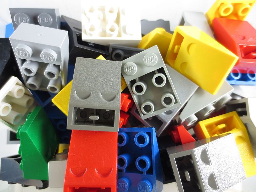 200 LEGO® Invertsteine / Schrägsteine invers 2x3 in einer tollen Mischung  
