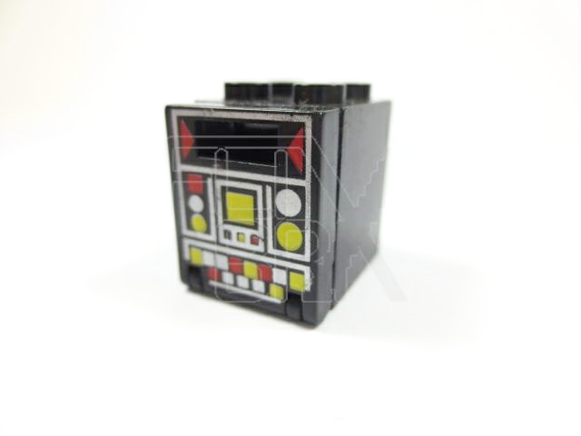 2x2x2 Container / Briefkasten mit Klappe bedruckt space schwarz