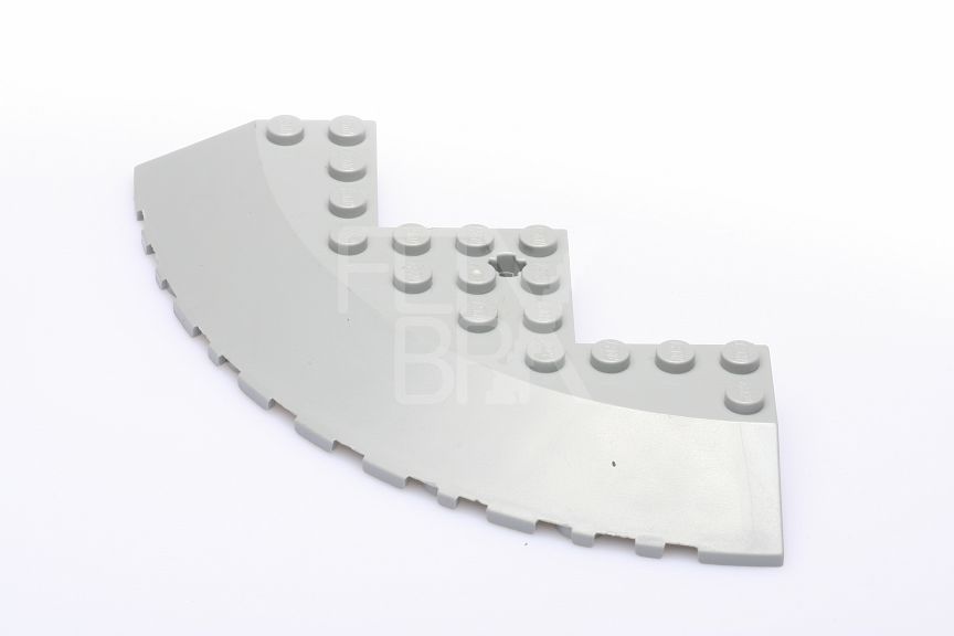 10x10 Eckstein rund mit Auschnitt neuhellgrau