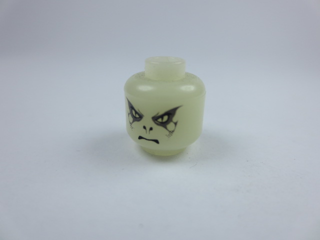 Minifigur Kopf Mann Alien Lord Voldemord fluoreszierend