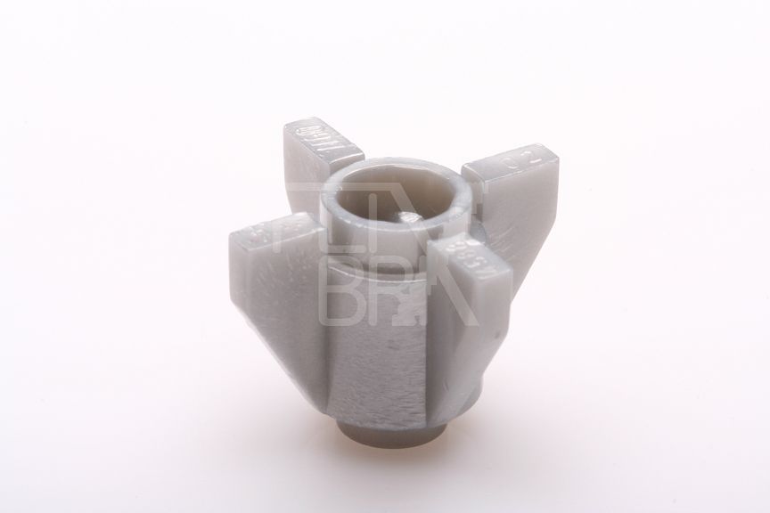 1x1 Rundstein/Rakete mit Flossen pearl-silber