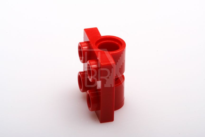 2x2 Achsplatte mit 2 Pinlöchern rot