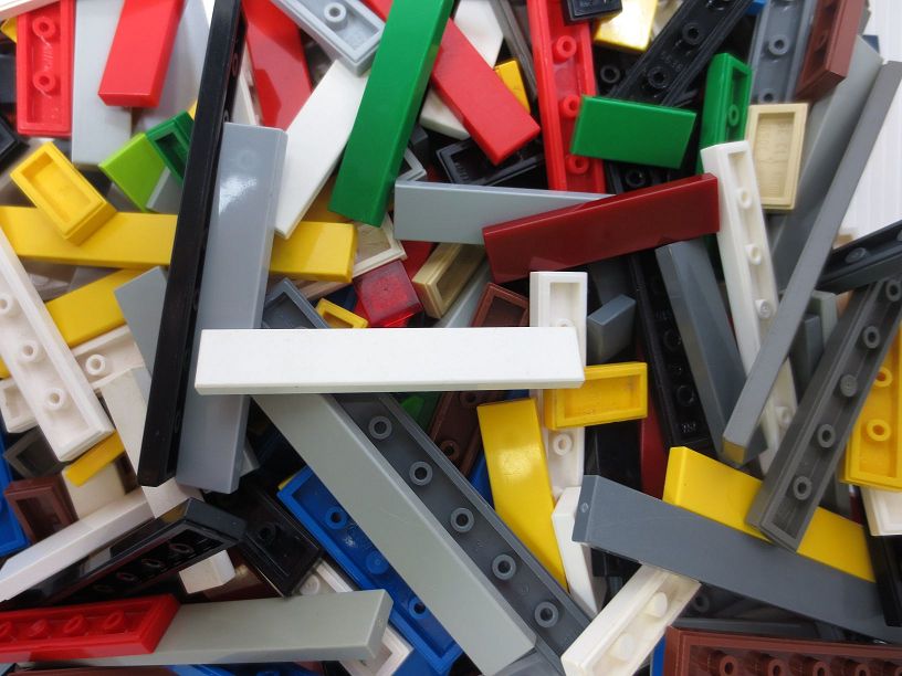 200 LEGO® Fliesen Steine - verschiedene Längen und Farben 