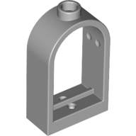 1x2x2 2/3 Fensterrahmen mit Bogen althellgrau