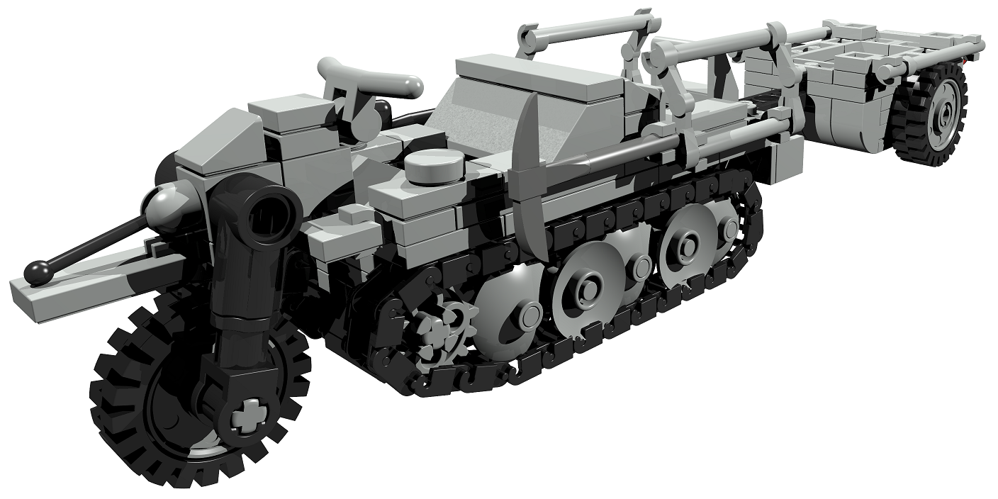 Bauanleitung für NSU Kettenkrad mit Anhänger 