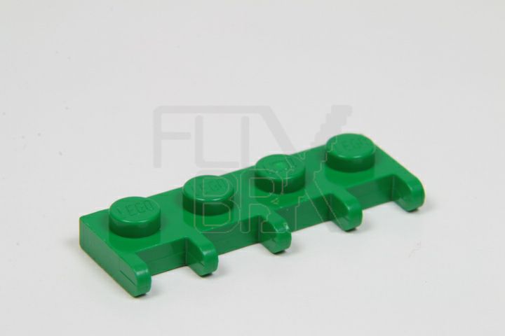 Scharnierplatte 1x4 5 Finger grün, green
