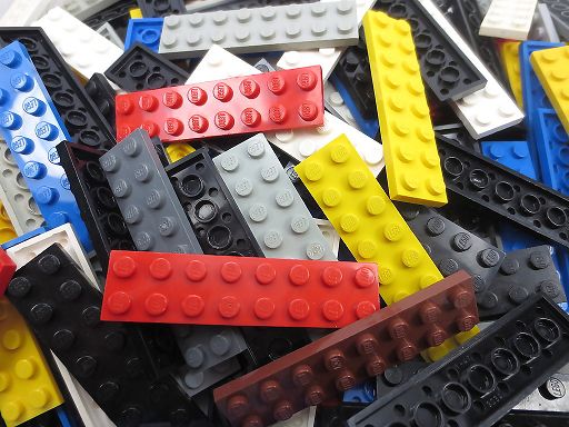 100 LEGO® Platten 2x8 verschiedene Farben 