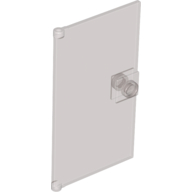 1x4x6 Glastür mit Griff transparent-schwarz