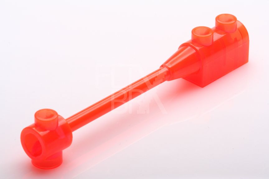 1x8x1  Stange / Stab mit 1x2 Stein transparent-neonorange