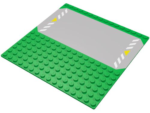 16x16 Grundplatte mit Durchfahrt und Aufdruck