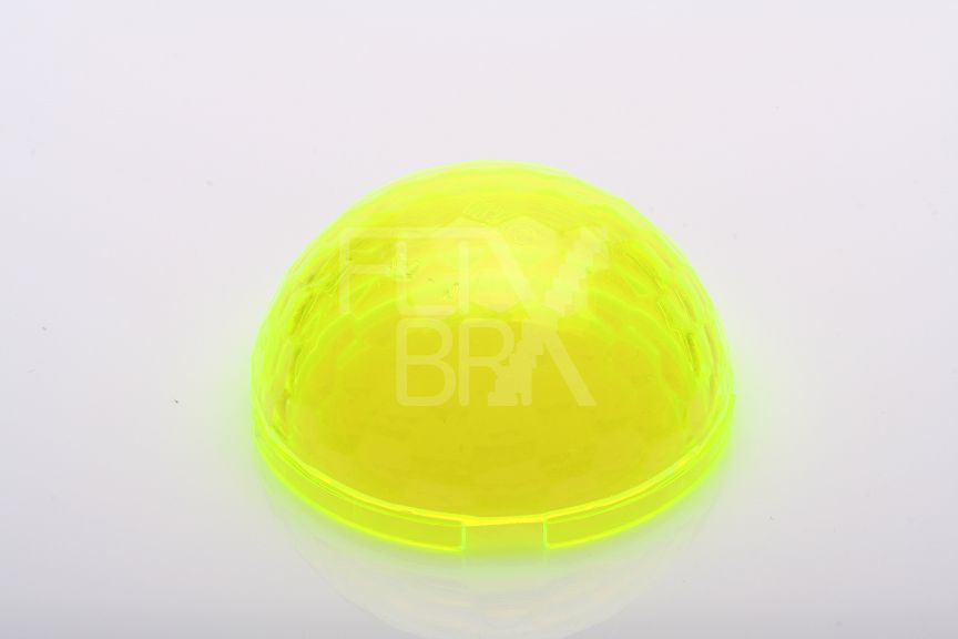 4x4 Kuppel/Insektenauge Ø31,84 transparent-neongelb