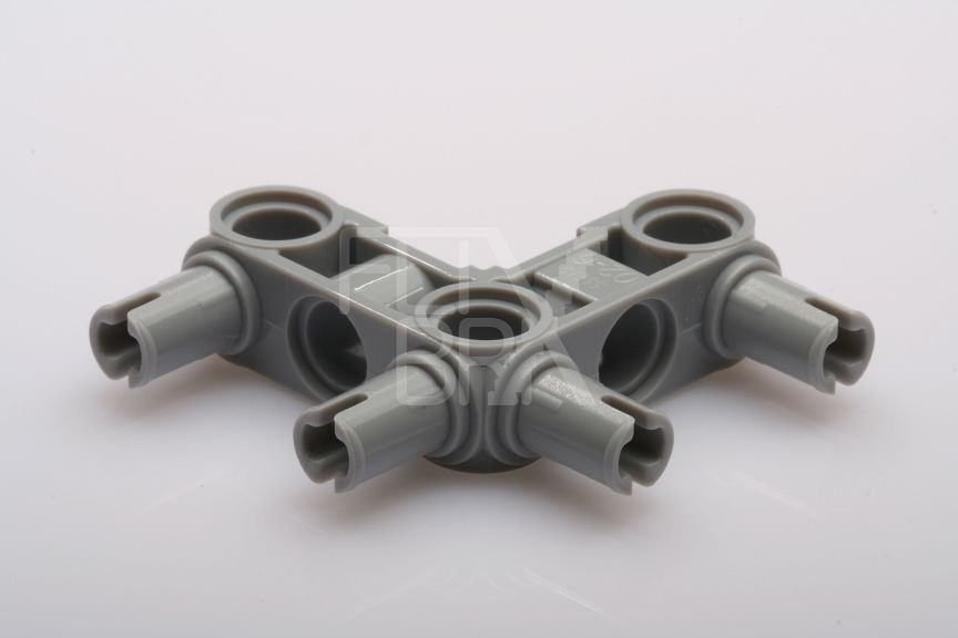 Pinverbinder 3x3 senkrecht gebogen mit 4 Pins neuhellgrau