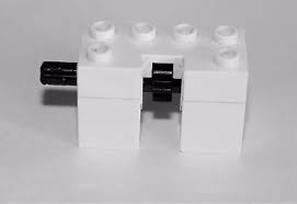 Aufzugsantrieb mit Zahnrad un Achsloch komplett weiss