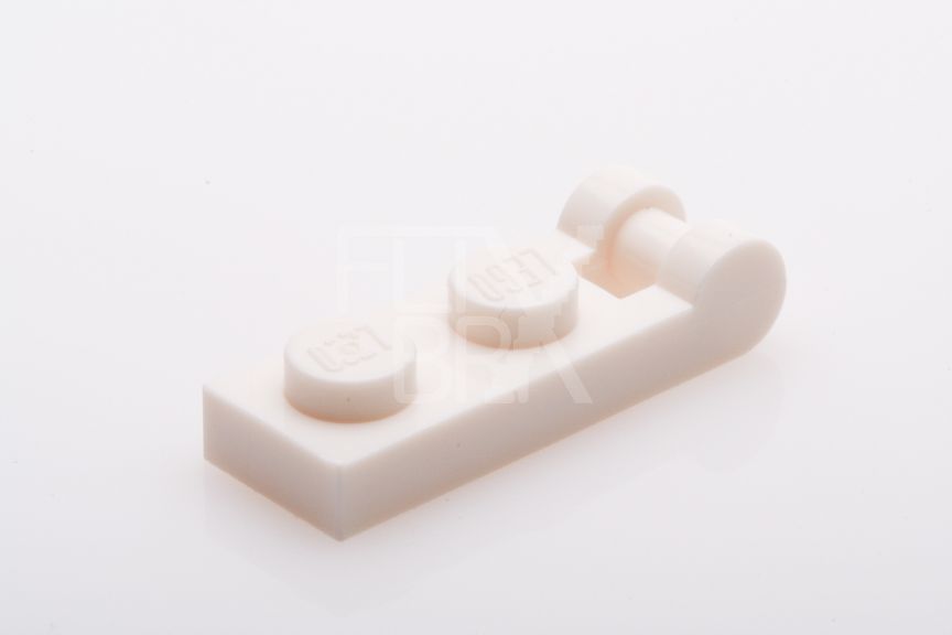 1x2 modifizierte Platte mit Halter weiß