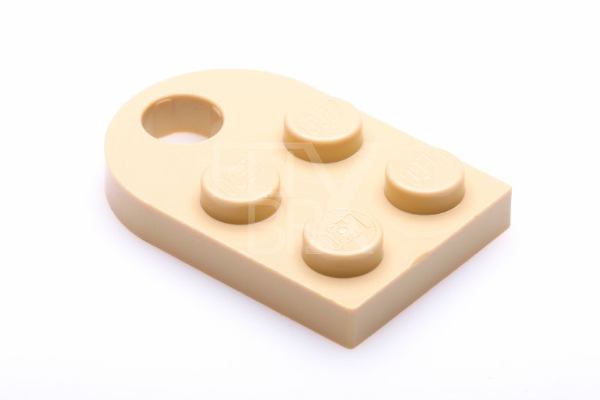 2x2 modifizierte Platte mit Loch beige