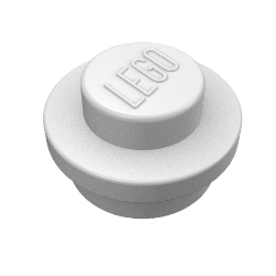 1x1 Rundstein flach klar-fluoreszierend