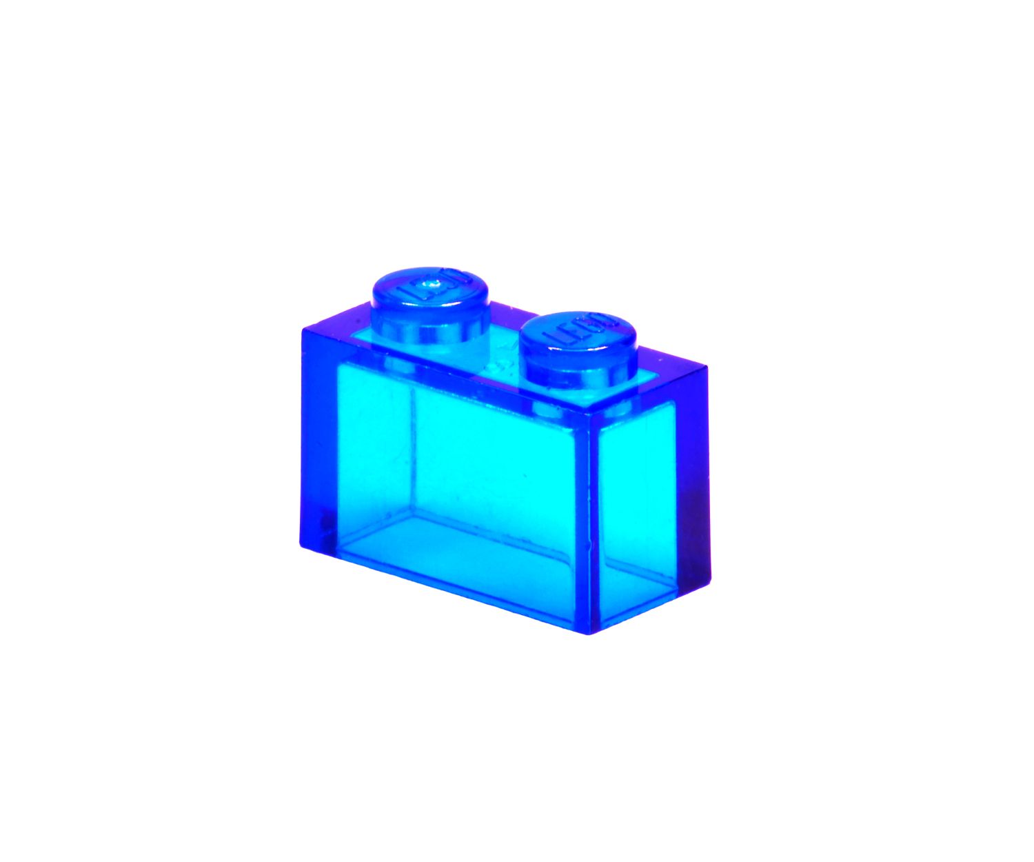 1x2 Stein transparent-blau