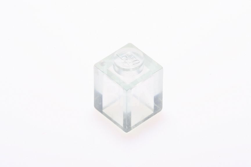 1x1 Stein  transparent-weiß