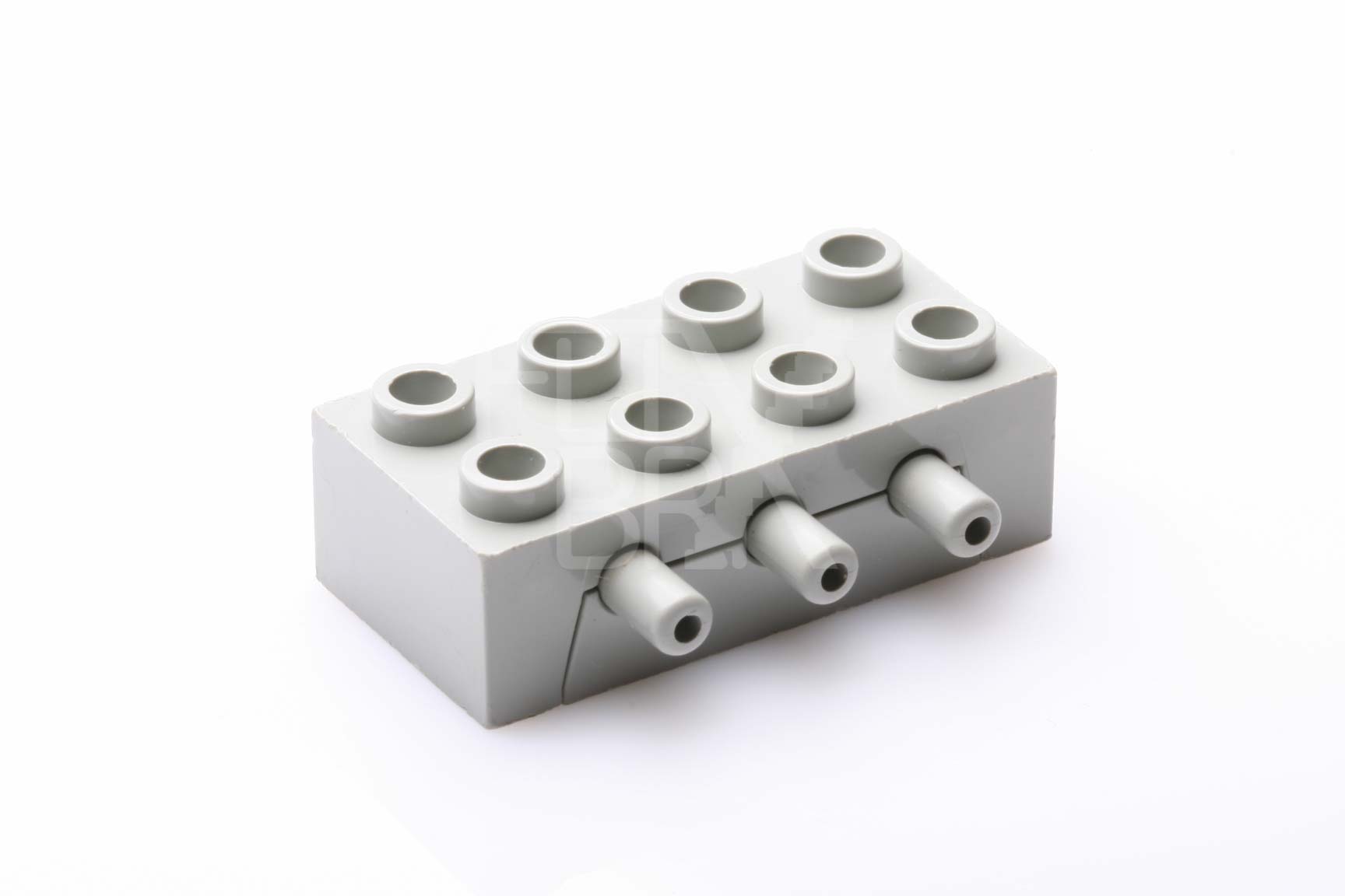 Pneumatik Verteiler Block 2x4  althellgrau
