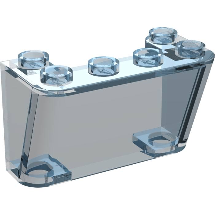 2x4x2 Windschutzscheibe invers transparent-hellblau