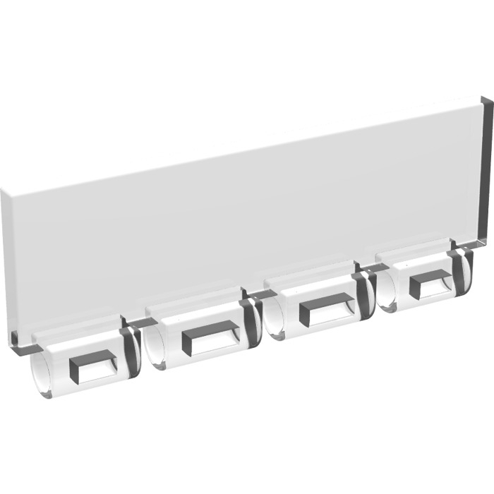 1x4x1 1/3 Windschutzscheibe mit Schanier  transaprent-weiss