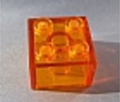 2x2 Stein transparent-orange