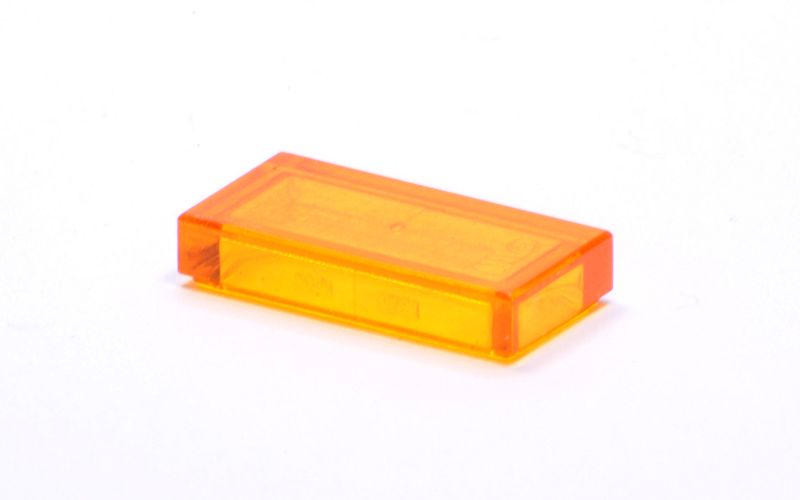 1x2 Fliese transparent-orange