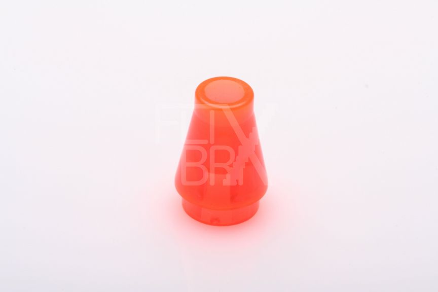 1x1 Kegel ohne Rand/Nut transparent-neonorange