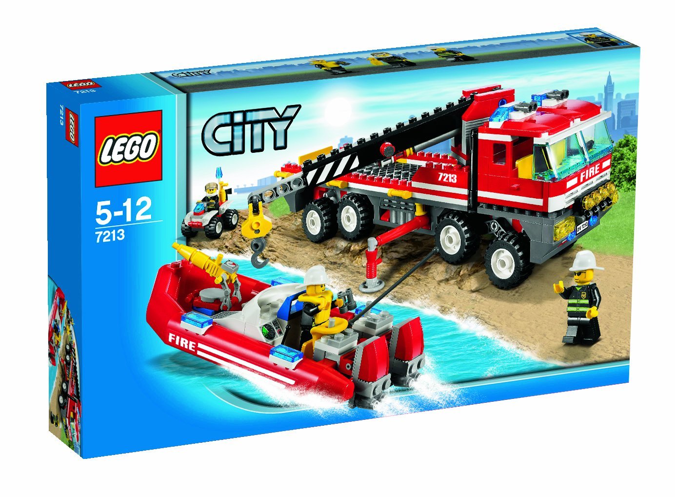 -BK- LEGO® City Set 7213 Feuerwehr-Truck mit Löschboot