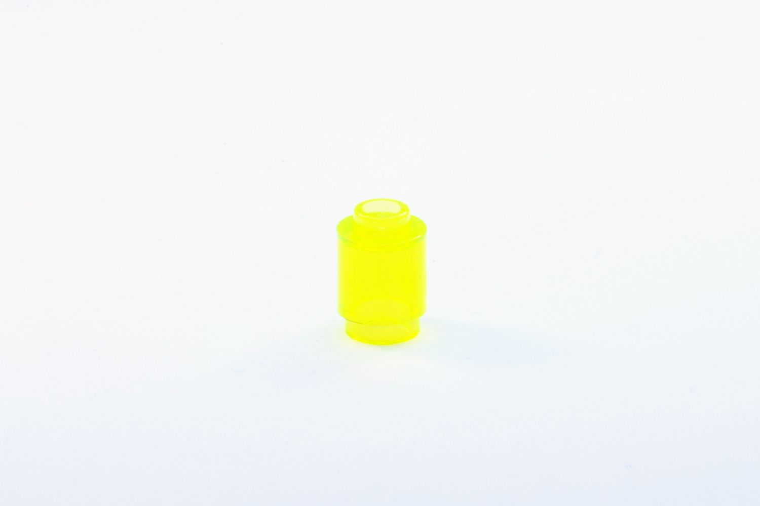 1x1 Rundstein transparent-neongelb