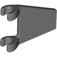 2x2 Flagge / Fahne / Flügel mit 2 Clips trapezoid  neudunkelgrau