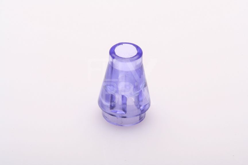 1x1 Kegel ohne Rand/Nut transparent-lila