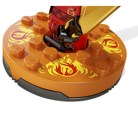 6x6 Ninjago Spinner / drehbarer Rundstein orange