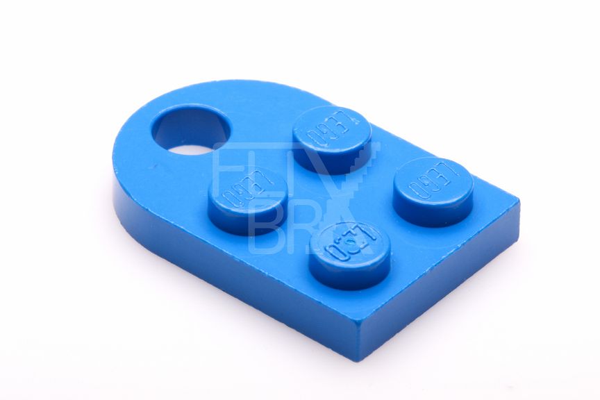 2x2 modifizierte Platte mit Loch blau