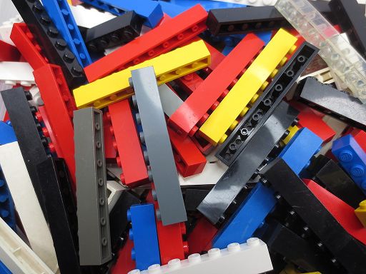 200 LEGO® Steine 1x8 verschiedene Farben 