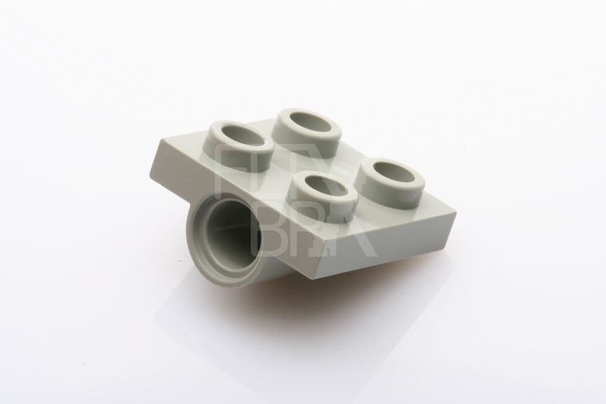 2x2 Achsplatte mit 1 Pinloch althellgrau