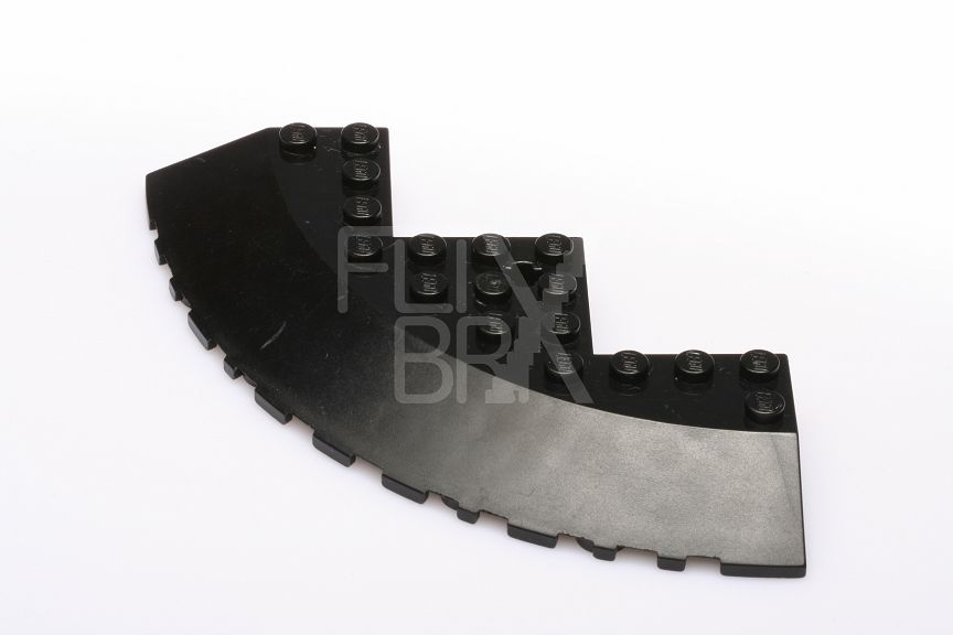 10x10 Eckstein rund mit Auschnitt schwarz