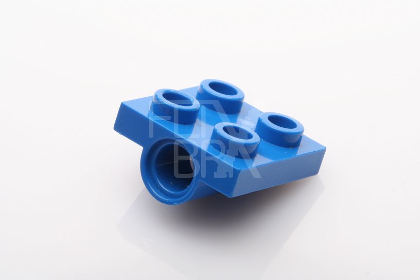 2x2 Achsplatte mit 1 Pinloch blau