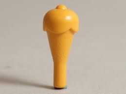 Minifigur Eiscrem mit Waffel orange