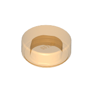 1x1 Fliese rund  transparent-orange