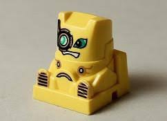 2x2 Figur / Fahrer Racer eckiger Kopf gelb