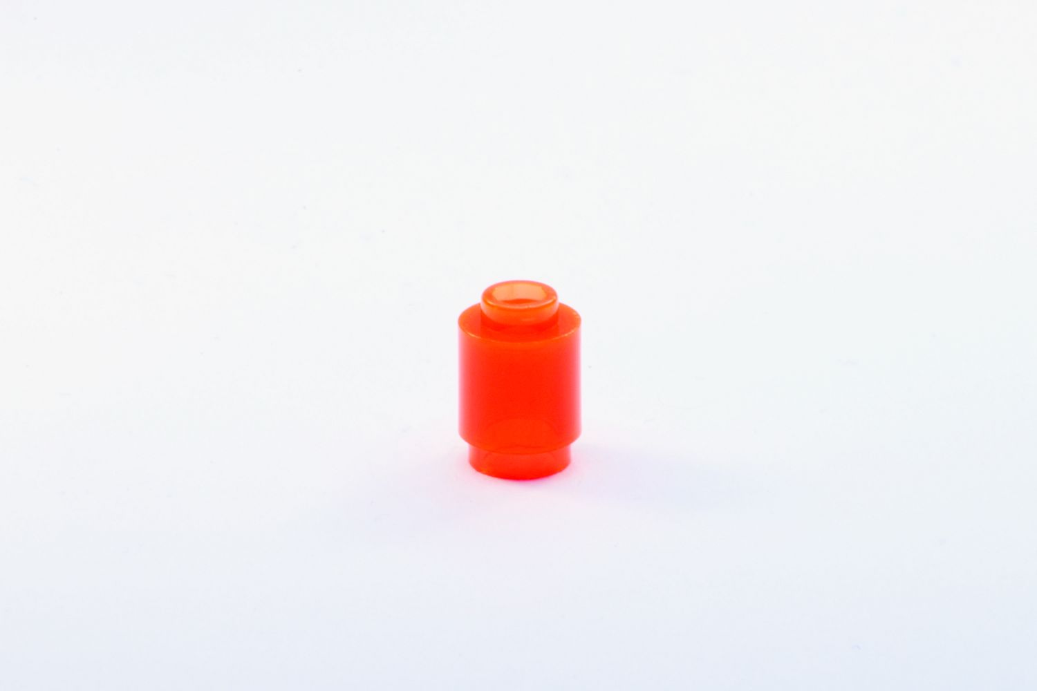 1x1 Rundstein transparent-orange