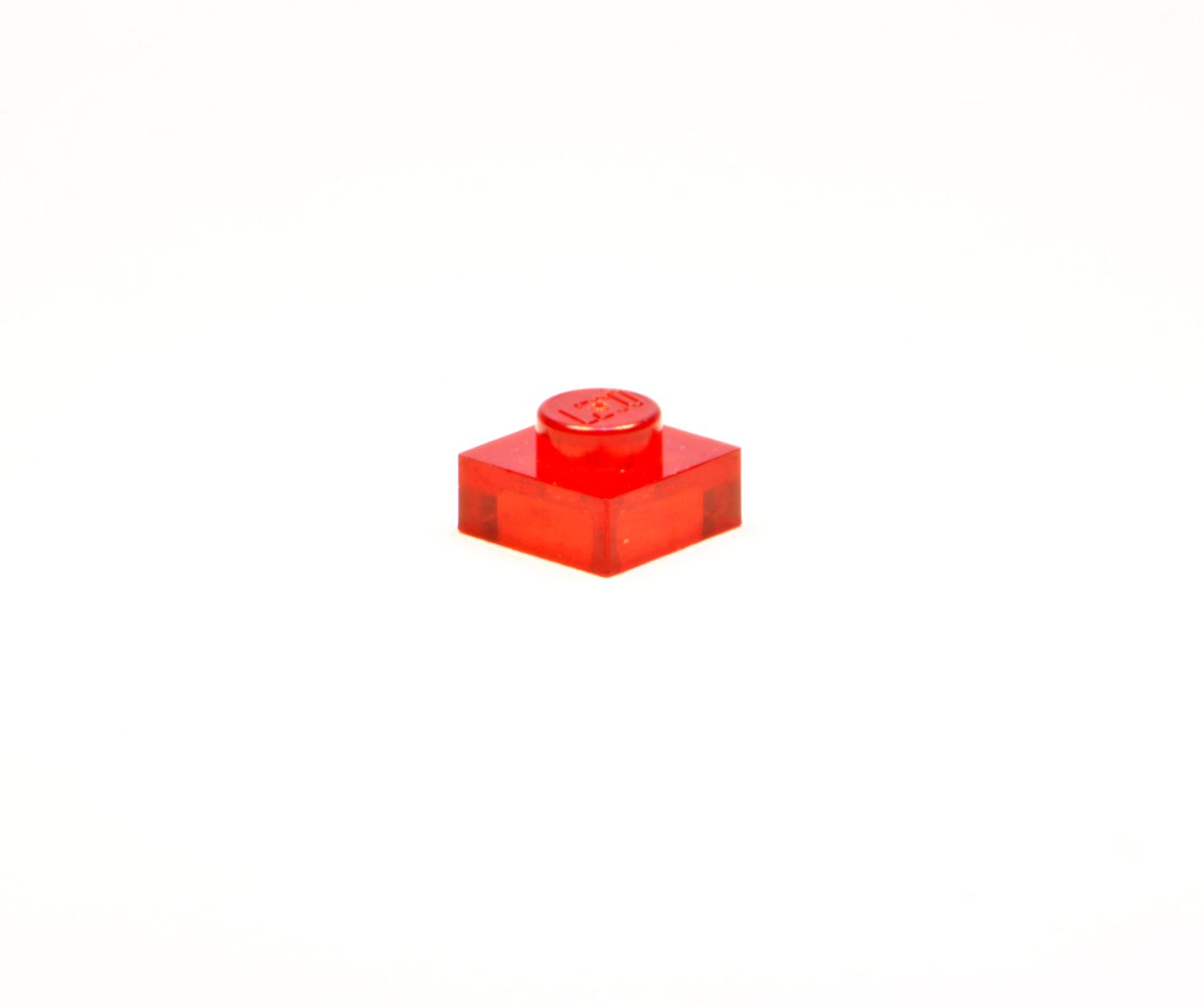 1x1 Platte transparent-rot