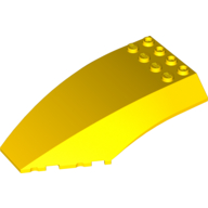 10x6x2 Windschutzscheibe gebogen gelb