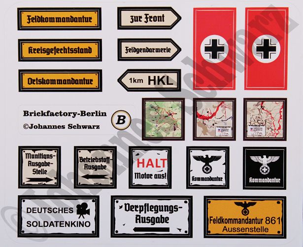 WWII Stickerbogen II für Lego-Steine