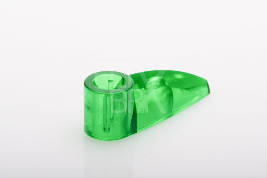 1x3 Bionicle Keil mit Achsenloch transparent-grün