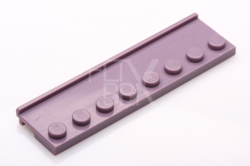 2x8 modifizierte Platte mit Führungsschiene sandrot